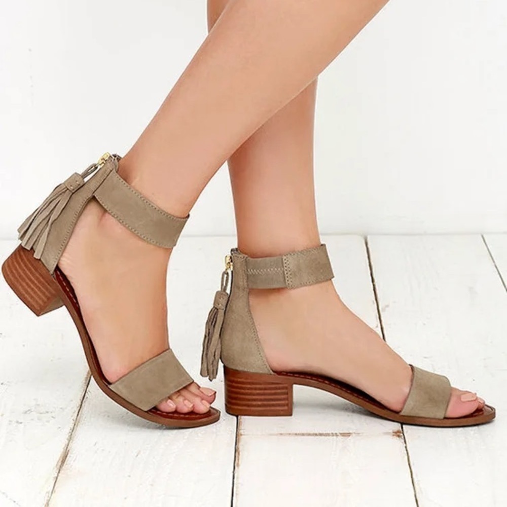 Steve Madden Darcie Suede Leather Heeled Sandals